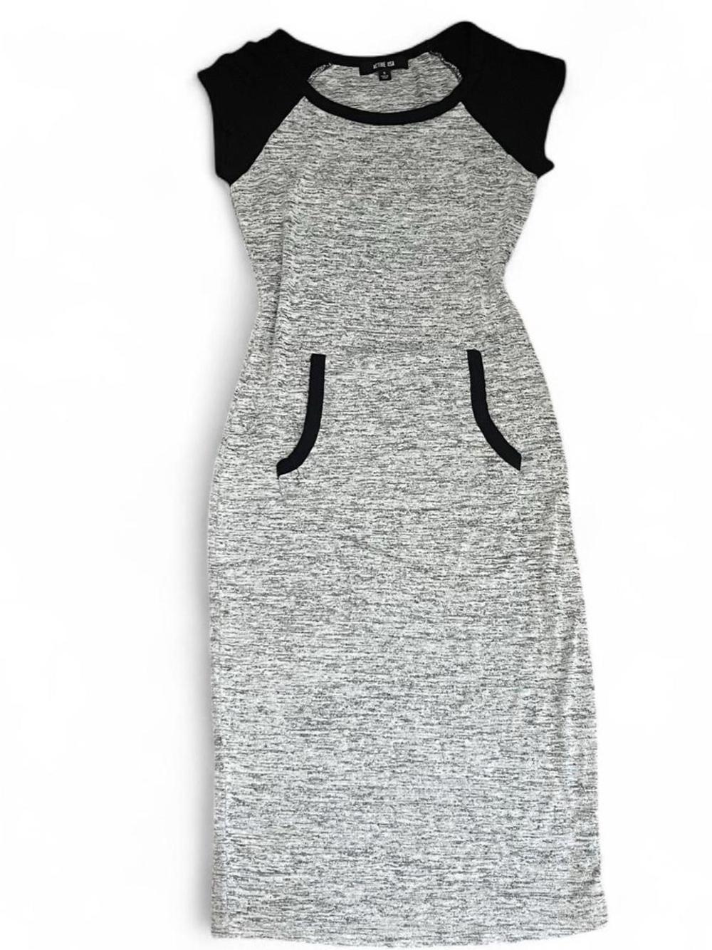 Active USA Heather Gray Midi Dress